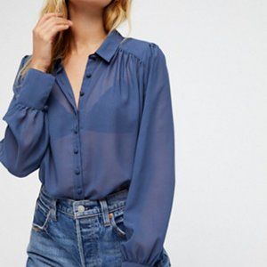 Sheer Navy Blouse
